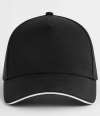 BB155R B155R Beechfield Accelerate Cap Black / White colour image